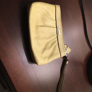 Coach leather wristlet.
